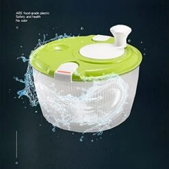 HEIMP Dryer Salad Spinner 5L With Removable Basket Strainer, Drain Water From Lettuce, Spinach And Salad Greens Faster Food Prep Kitchen Slicer -Peugeot Shop 41154MwBkrS