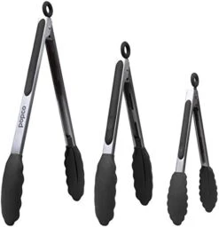 Tongs For Cooking - Set Of 3 (7, 9, 12 Inches) - Heavy Duty, 304 Stainless Steel BBQ And Kitchen Tongs With Silicone Tips (3 COLORS AVAILABLE) 11 Tongs For Cooking - Set Of 3 (7, 9, 12 Inches) - Heavy Duty, 304 Stainless Steel BBQ And Kitchen Tongs With Silicone Tips (3 COLORS AVAILABLE) -Peugeot Shop 4115TB0eiML. AC