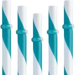 Akoufish 12 Piece 9 Inch Reusable Plastic Thick Drinking Straws BPA Free Mason Jar Straws Big Stripe (9inch Black) -Peugeot Shop 411ApTbidL. AC