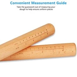 Rolling Pin - Dough Roller 17 3/5 Inch By 1-3/8 Inch, Professional Wood Rolling Pin For Baking Pizza, Clay, Pasta, Cookies, Dumpling -Peugeot Shop 411BaACgSgL