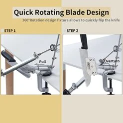 Knife Sharpener Kit, RUIXIN PRO Professional Knife Sharpeners, 360° Flip Rotation Fixed-Angled, Upgraded Precise Slider & Fixture, Kitchen Chef Knife Sharpening System Kit, 7 Stones + 1 Leather Strop -Peugeot Shop 411IOeOAjgL