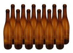 750 Ml Amber Glass Hock Bottles, 12per Case