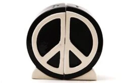 1 X Peace Sign Salt And Pepper Shaker Set: 1960's Icon Home Seasoning Device
