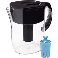 Brita Large Water Filter Pitcher For Tap And Drinking Water With SmartLight Filter Change Indicator + 1 Elite Filter, Reduces 99% Of Lead, Lasts 6 Months, 10-Cup Capacity, White -Peugeot Shop 411c89XIn1L