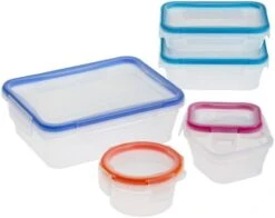 Total Solution 10-Pc Plastic Food Storage Containers Set With Lids, 3-Cup Rectangle Meal Prep Container, Non-Toxic, BPA-Free Lids With 4 Locking Tabs, Microwave, Dishwasher, And Freezer Safe -Peugeot Shop 411dA8DsAL. AC