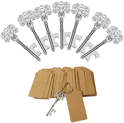 60 PCS Key Bottle Openers,Vintage Skeleton Key Bottle Opener,Skeleton Key Bottle Openers Wedding Favors Antique Rustic Decoration With Escort Tag Card (Copper) 9 60 PCS Key Bottle Openers,Vintage Skeleton Key Bottle Opener,Skeleton Key Bottle Openers Wedding Favors Antique Rustic Decoration With Escort Tag Card (Copper) - Image 9