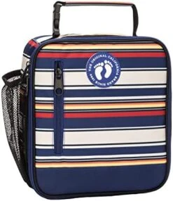 Basic Insulated Lunch Bag For School And Work, Thermal Reusable Office Lunch Box For Kids, Boys, Girls, Men, Women (Summer Sunset Stripes) -Peugeot Shop 411ls2Mc0HL. AC