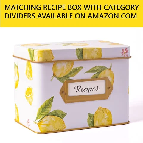 Eart&Berry Lemon Recipe Cards 4x6 Double Sided - Set Of 50 Thick Recipe Cards 5 Eart&Berry Lemon Recipe Cards 4x6 Double Sided - Set Of 50 Thick Recipe Cards - Image 5