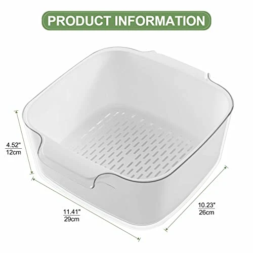HNNJCK 8.2 Quart Kitchen Colanders Bowl Set, Fruit Vegetable Washing Basket, 2 In 1 Food Fruit Strainers, Large Plastic Double Layered Strainer Basket For Pasta, Spaghetti, Berry, Salads, BPA Free 1 HNNJCK 8.2 Quart Kitchen Colanders Bowl Set, Fruit Vegetable Washing Basket, 2 In 1 Food Fruit Strainers, Large Plastic Double Layered Strainer Basket For Pasta, Spaghetti, Berry, Salads, BPA Free