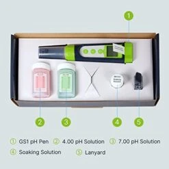 Apera GroStar Series GS1 PH Pen Tester Kit (Gen II) With Replaceable Double-Junction PH Probe For Hydroponics Water Quality Testing 9 Apera GroStar Series GS1 PH Pen Tester Kit (Gen II) With Replaceable Double-Junction PH Probe For Hydroponics Water Quality Testing -Peugeot Shop 411qAnPn8jL
