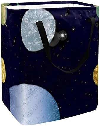 Laundry Hamper Basket Collapsible Large Clothes Basket Storage Basket Waterproof With Circle 9 Laundry Hamper Basket Collapsible Large Clothes Basket Storage Basket Waterproof With Circle - Image 9