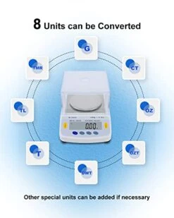 Precision Lab Scale 1000gx0.01 Gram Resolution, 10mg LCD Lab Analytical Scale/Kitchen Scale/Medicine Scale/Industrial Scale/Gold Scales（Support Printing） -Peugeot Shop 411ytNmp7VL