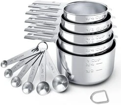 Stainless Steel Measuring Cups & Spoons Set, Cups And Spoons,Kitchen Gadgets For Cooking & Baking (Sliver-4+6) 12 Stainless Steel Measuring Cups & Spoons Set, Cups And Spoons,Kitchen Gadgets For Cooking & Baking (Sliver-4+6) -Peugeot Shop 4125tdXp6hL. AC
