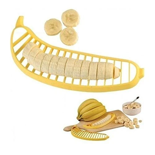 Salad Spinner 1 Piece Of Creative Plastic Banana Slicer Kitchen Gadget (Color : Yellow) 2 Salad Spinner 1 Piece Of Creative Plastic Banana Slicer Kitchen Gadget (Color : Yellow) - Image 2