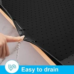 DIRZA Under Sink Mat For Kitchen Waterproof 34" X 22" Flexible Silicone Under Sink Tray For Drips, Leaks, Spills,1" Height Hold Up To 3.3 Gallons Of Water Black 14 DIRZA Under Sink Mat For Kitchen Waterproof 34" X 22" Flexible Silicone Under Sink Tray For Drips, Leaks, Spills,1" Height Hold Up To 3.3 Gallons Of Water Black -Peugeot Shop 4127q5sC4DL