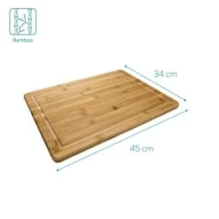 Wood Cutting Board - Large Natural Bamboo Wooden Chopping Board For Kitchen With Crumb And Juice Groove For Food Prep - Size L, 18 X 13 Inches -Peugeot Shop 412AYRdgfcL
