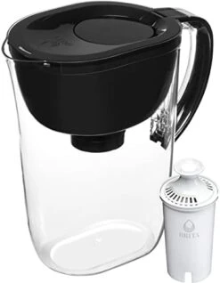 Brita Large Water Filter Pitcher For Tap And Drinking Water With SmartLight Filter Change Indicator + 1 Standard Filter, Lasts 2 Months, 10-Cup Capacity, Black 22 Brita Large Water Filter Pitcher For Tap And Drinking Water With SmartLight Filter Change Indicator + 1 Standard Filter, Lasts 2 Months, 10-Cup Capacity, Black -Peugeot Shop 412HJPLiVZL. AC