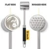Mountain Grillers Meat Mallet Tool For Kitchen & BBQ - Meat Hammer - Meat Tenderizer - Sturdy Stainless Steel Steak Pounder For Beef Veal & Chicken - Dishwasher Safe Meat Beater - No More Chewy Meats