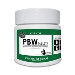 PBW Tablets - 2.5 G(1 Tablet Per 32 Oz. Of Water) 30 Ct - Bottle, Growler, Keg Cleaner