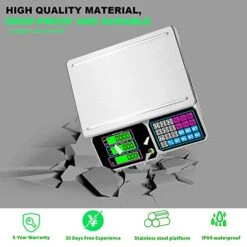 Price Computing Scale, MEIYA Digital Food Commercial Meat Deli Scale 66lb/30kg, Electronic Scale For Farmers Markets, Retail Outlets, Supermarkets, Upgrade Lead-Acid Battery, Stainless Steel Platform… -Peugeot Shop 412Z9U3Yi7L