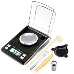 Digital Milligram Scale 50/0.001 G, High Precision Jewelry Scale With 20g Cal Weight, Scoop, Powder Pan And Tweezers For Powder Medicine, Reloading(Batteries Included)