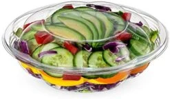 [50 Sets - 32 Oz.] Clear Plastic Salad Bowls To Go With Airtight Lids -Peugeot Shop 412qAfOhnIL. AC