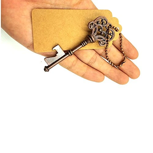 60 PCS Key Bottle Openers,Vintage Skeleton Key Bottle Opener,Skeleton Key Bottle Openers Wedding Favors Antique Rustic Decoration With Escort Tag Card (Copper) 4 60 PCS Key Bottle Openers,Vintage Skeleton Key Bottle Opener,Skeleton Key Bottle Openers Wedding Favors Antique Rustic Decoration With Escort Tag Card (Copper) - Image 4