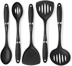 Non-Stick Cookware Safe Set, Best Kitchen Tools Nylon Gadget, 5 Piece, Black -Peugeot Shop 4132tzCCo6L. AC