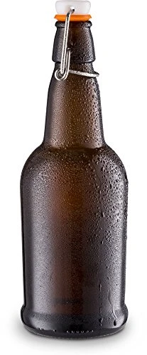 Home Brewing Glass Beer Bottle With Easy Wire Swing Cap & Airtight Rubber Seal -Amber- 16oz - Case Of 12 - By Tiabo 3 Home Brewing Glass Beer Bottle With Easy Wire Swing Cap & Airtight Rubber Seal -Amber- 16oz - Case Of 12 - By Tiabo - Image 3