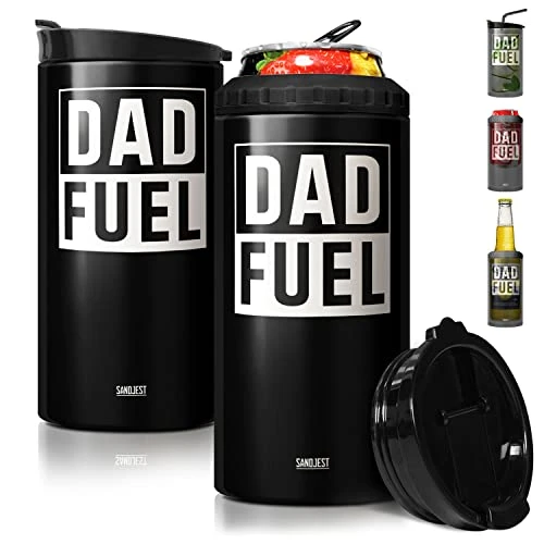 4-in-1 Dad Tumbler Gifts For Dad From Daughter Son - 12oz Dad Fuel Can Cooler Tumblers Travel Mug Cup - Stainless Steel Insulated Cans Coozie Christmas, Birthday, Father's Day Gift For Daddy 1 4-in-1 Dad Tumbler Gifts For Dad From Daughter Son - 12oz Dad Fuel Can Cooler Tumblers Travel Mug Cup - Stainless Steel Insulated Cans Coozie Christmas, Birthday, Father's Day Gift For Daddy