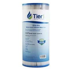 30 Micron 10 Inch X 4.5 Inch | Pleated Polyester Whole House Sediment Water Filter Replacement Cartridge | Compatible With Pentek R30-BB, 155101-43, RS6, SPC-45-1030, Home Water Filter