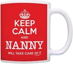 Nanny Mother's Day Gift Keep Calm Nanny Will Take Care Of It Gift Coffee Mug Tea Cup Paisley -Peugeot Shop 413S8lqpXfL. AC