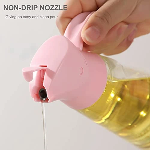 3x19oz Olive Oil Bottle Dispensers With Auto Flip Caps| 3 Honey Jars With Dipper, Spoon And Brush| Non-Drip Glass Oil Containers And Seasoning Boxes For Barbecue, Cooking, Baking, Roasting Etc. 4 3x19oz Olive Oil Bottle Dispensers With Auto Flip Caps| 3 Honey Jars With Dipper, Spoon And Brush| Non-Drip Glass Oil Containers And Seasoning Boxes For Barbecue, Cooking, Baking, Roasting Etc. - Image 4