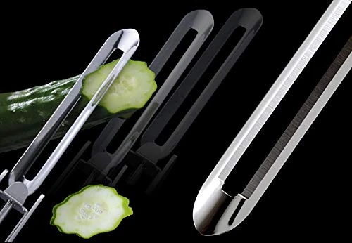 Seki Japan Long Vegetable Peeler, Stainless Steel Blade With Plasctic Safety Cover 3 Seki Japan Long Vegetable Peeler, Stainless Steel Blade With Plasctic Safety Cover - Image 3