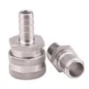DERNORD Stainless Steel Quick Disconnect Set - Beer Brewing Connector Kit (Barb Female/MPT Male(Pack Of 2))