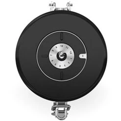 Nister – 6” Stainless Steel Airtight Coffee Containers For Ground Coffee W/Date Tracker, Co2-Release Valve, Measuring Scoop & Travel Jar - Medium, Gray -Peugeot Shop 413aDlZijhL