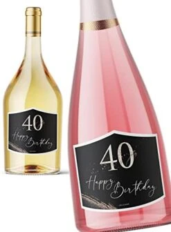 Coon 50th Birthday Wine Bottle Labels - 50th Birthday Party Favors - Golden Glamour -Peugeot Shop 413aMuJoezL. AC