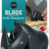 Blade Knife Sharpener - Keep Knife Sharper With The Best Knife Sharpener - Fun Kitchen Gadgets BPA-free & Dishwasher-Safe Kitchen Knife Sharpener - Dimensions: 3.62 X 1.69 X 2.09 Inches