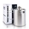 TMCRAFT 64OZ Stainless Steel Mini Keg, Portable Beer Growler With Exhaust Valve Designed Cap To Keep Beverage Fresh.
