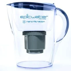 Nano | Water Filter Pitchers For Drinking Water | 10 Cup | 150 Gallon Filter | Gravity Water Filter | Removes Virus, Bacteria, Chlorine | Water Purifier (Navy Blue) -Peugeot Shop 413maOxbp8S 1
