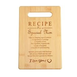 Unique Birthday Gifts For Mom Bamboo Cutting Board Engraved Kitchen Christmas Gifts(M5)