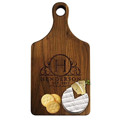 Sonalized Cheese Maple Walnut Cutting Or Serving Board - Custom Monogrammed (Walnut) 1 Sonalized Cheese Maple Walnut Cutting Or Serving Board - Custom Monogrammed (Walnut)