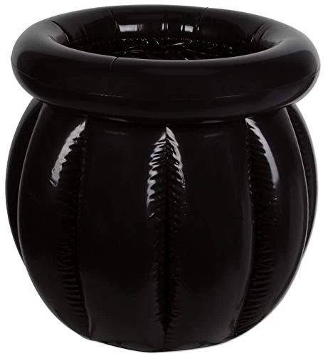 Beistle 18" X 22" Inflatable Cauldron Drink Cooler Happy Halloween Party Beverage Holder, Holds Approx. 48 12-Ounce Cans, Black 1 Beistle 18" X 22" Inflatable Cauldron Drink Cooler Happy Halloween Party Beverage Holder, Holds Approx. 48 12-Ounce Cans, Black