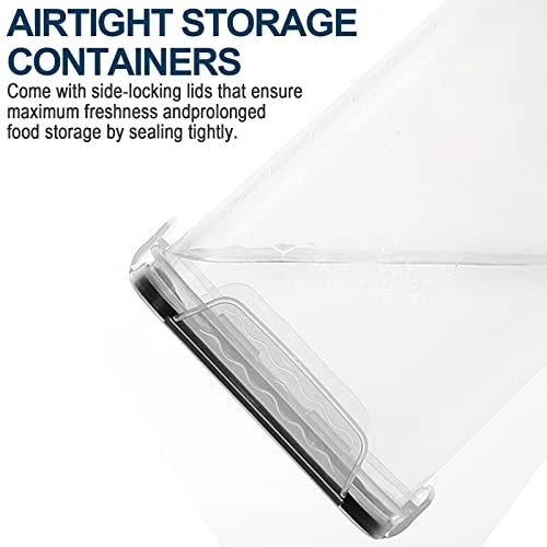 Extra Large 7qt / 6.5L/220oz Tall Food Storage Containers, WIDE & DEEP, 4-Piece BPA Free Plastic Airtight Kitchen Pantry Storage Containers For Flour, Sugar, With 4 Measuring Cups,20 Labels 3 Extra Large 7qt / 6.5L/220oz Tall Food Storage Containers, WIDE & DEEP, 4-Piece BPA Free Plastic Airtight Kitchen Pantry Storage Containers For Flour, Sugar, With 4 Measuring Cups,20 Labels - Image 3