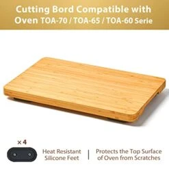 Cutting Board Compatible With TOA-70/TOA-65/TOA-60 Series Air Fryer Oven, Accessories For Convection Toaster Oven, With Heat Resistant Silicone Feet, Creates Storage Space, Protects Cabinet Cupboard -Peugeot Shop 4145A5XVUDL