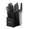 22-Piece Kitchen Knife Set With Block, Include 2-pair Chef Knives, Carving Fork And Sharpener (Dual-Chef Sets)