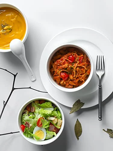 5.8" Deep Soup Bowls & Cereal Bowls - 30 Ounces Large Bowls Set Of 4 For Kitchen - White Ceramic Bowls For Cereal, Soup, Oatmeal, Salad, Ramen, Noodle, Rice - Dishwasher & Oven Safe 2 5.8" Deep Soup Bowls & Cereal Bowls - 30 Ounces Large Bowls Set Of 4 For Kitchen - White Ceramic Bowls For Cereal, Soup, Oatmeal, Salad, Ramen, Noodle, Rice - Dishwasher & Oven Safe - Image 2