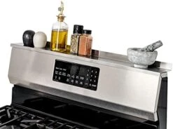 StoveShelf 30" Length White Magnetic Shelf For Kitchen Stove - Kitchen Storage Solution With Zero Installation - Over Stove Spice Rack Organizer -Peugeot Shop 414EkQpMMWL. AC