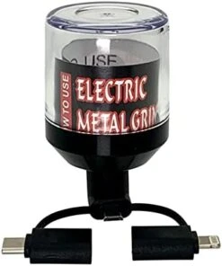 Storchenbeck Electric USB Portbale Pocket Metal Alloy Grinder Herb Tabacco Crusher Cracker (Black) -Peugeot Shop 414H5Jn03bS. AC