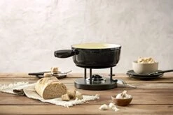 Uhn Rikon Induction Of Cast Iron Fondue Pot, 9.45", Black -Peugeot Shop 414XUCXUfNL